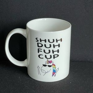 Shuh Duh Fuh Cup Coffee Mug Rainbow Unicorn Novelty Funny Naughty Gift